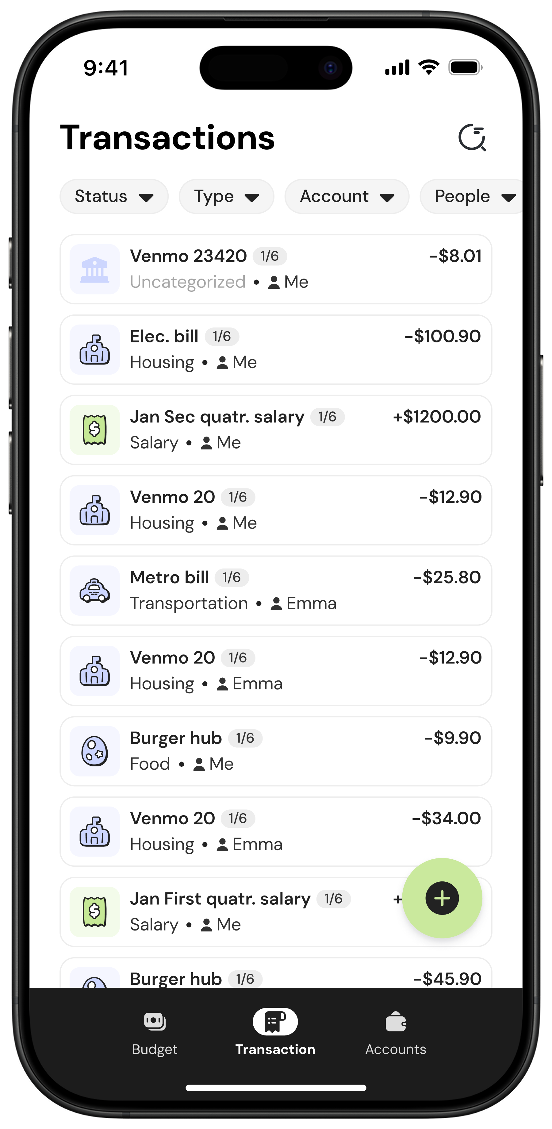 Balance App Transactions