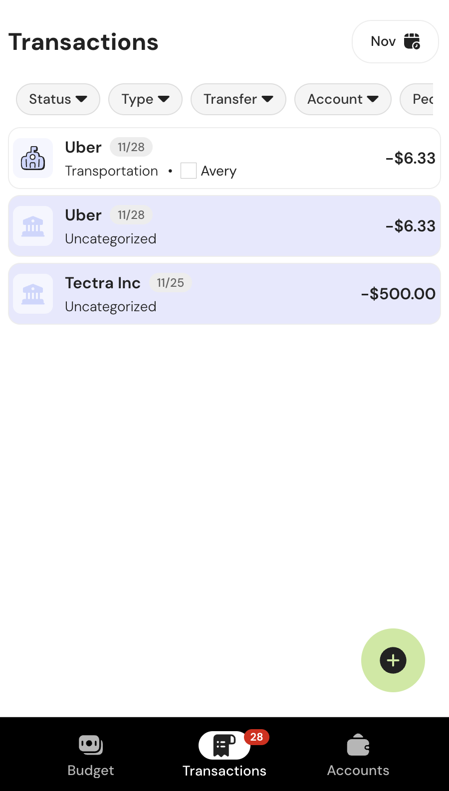 Transaction Details Page