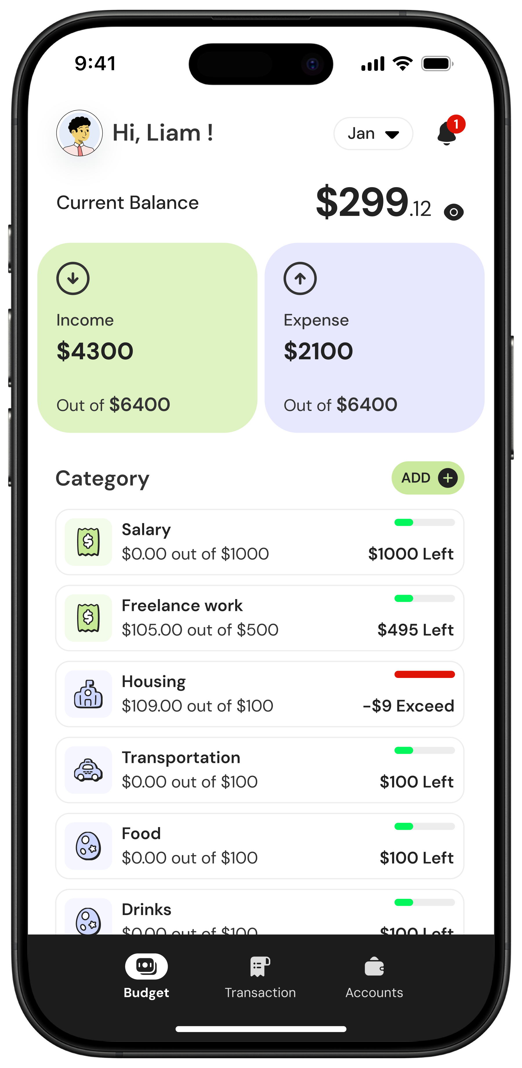 Balance App Dashboard